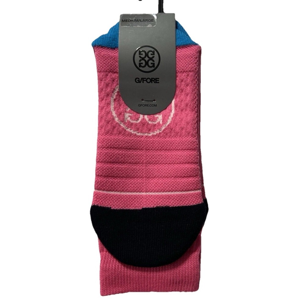 G/Fore Ladies M/L Knockout Pink Pray For Birdies Crew Socks (SC)